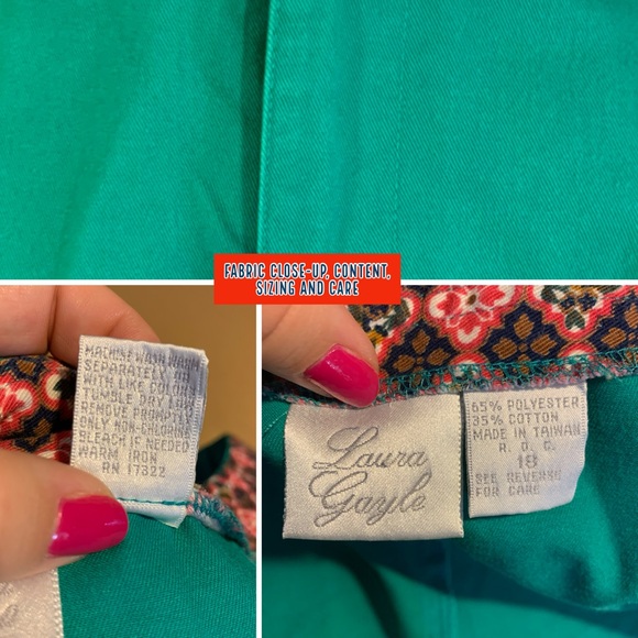 VINTAGE LAURA GAYLE TEAL HIGH WAIST PLEATED SHORTS (18) - Picture 11 of 13